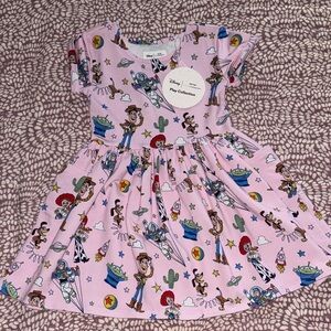 Littlesleepies Toy Story play collection 4t toddler, pink dress. NWT